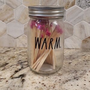 Rae Dunn Warm Match Jar